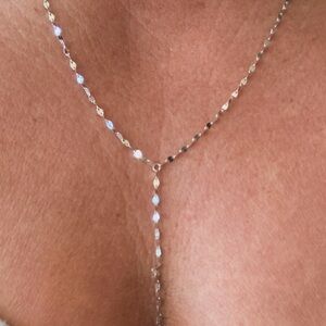 Real 14K White Gold Marquise Necklace  | Fine Jewelry Celebrity Stylist Curated
